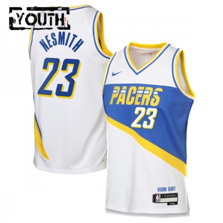 Dres Indiana Pacers Aaron Nesmith Nike 2025-26 City Edition Bijela Swingman - Dječji
